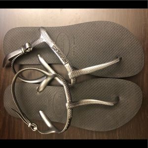 Havaianas Freedom Slim T-strap Sandals. Size 37-38
